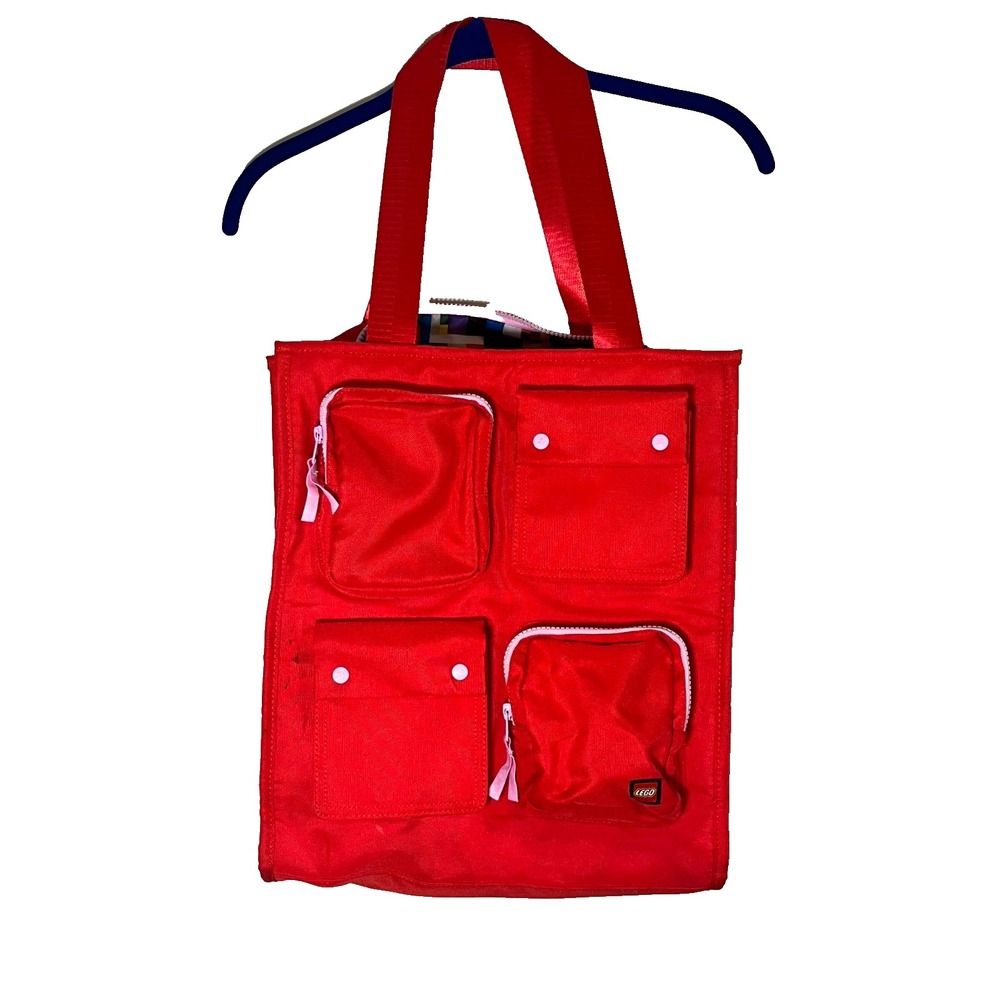 Lego Shoulder Bag Red School Teacher Colorful Playful
